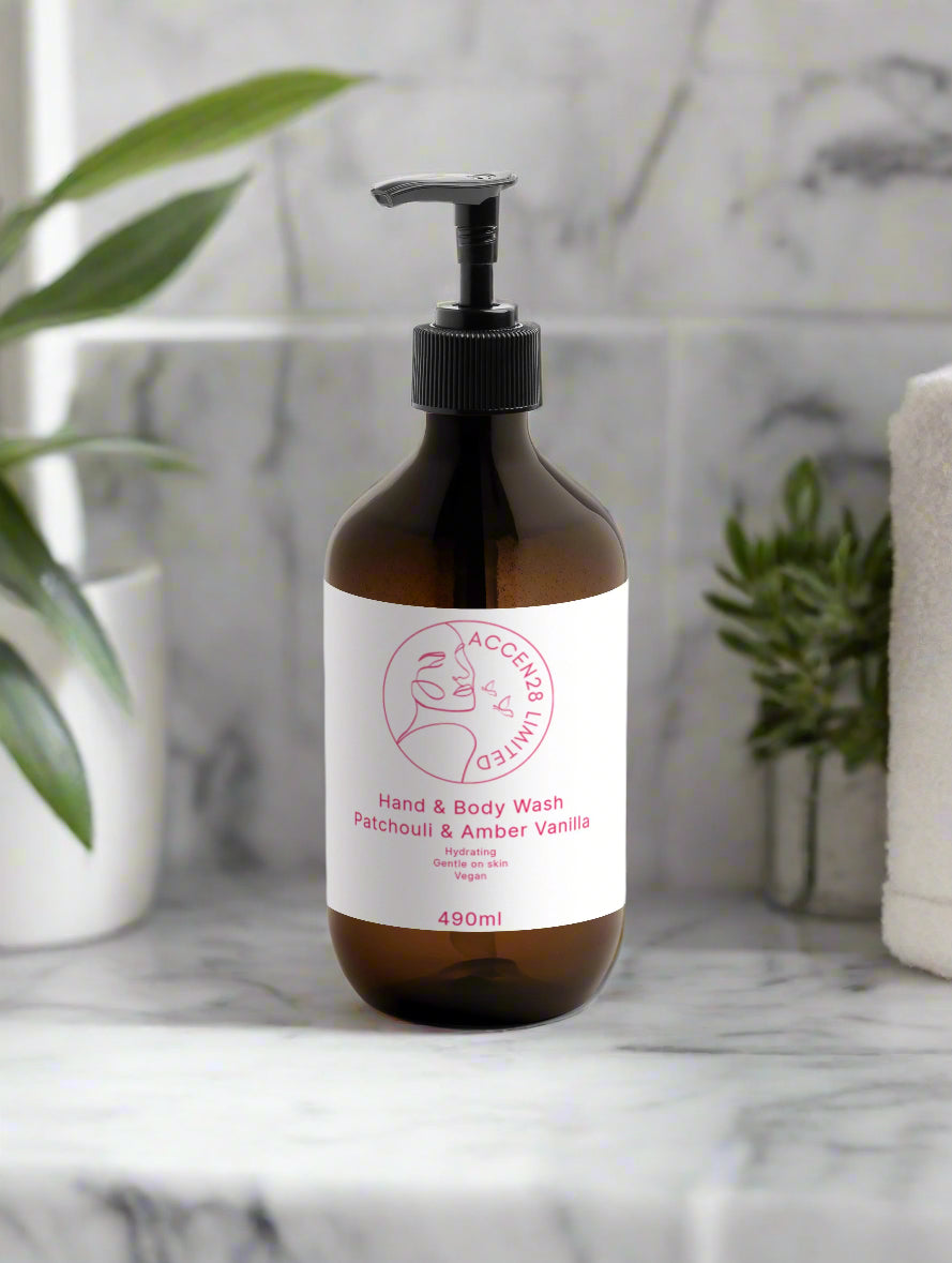 Hand & Body Wash, Patchouli & Amber Vanilla