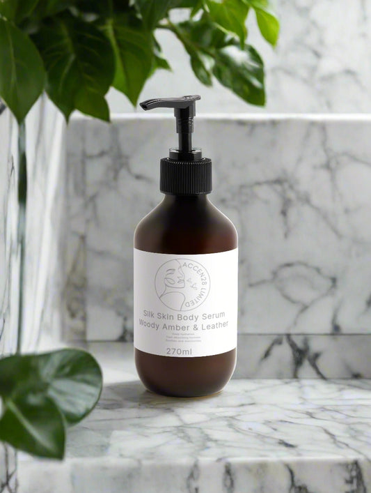Silk Skin Body Serum, Woody Amber & Leather