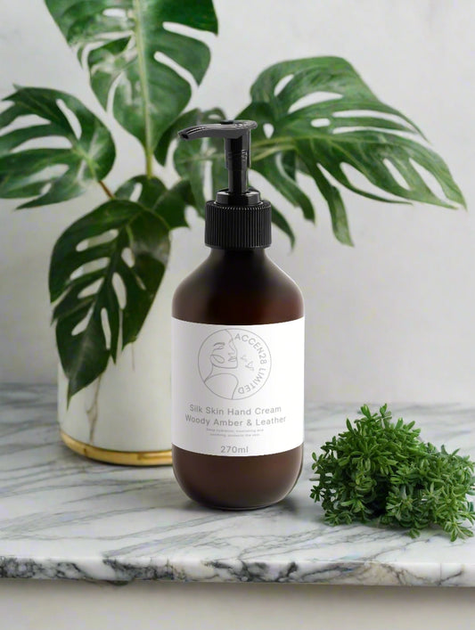 Silk Skin Hand Cream, Woody Amber & Leather